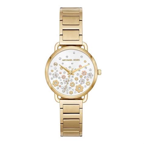 michael kors damenuhr mk3840|Michael Kors MK3840 Gold Flower Wristwatch for Women.